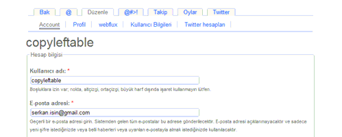 Kullanıcı düzenleme ekran görüntüsü
